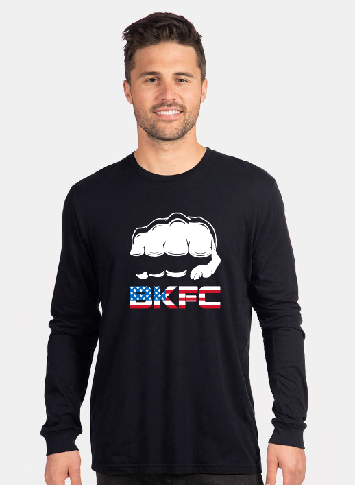 Classic Logo American Flag Long Sleeve Tee