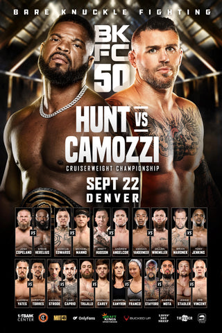 BKFC 50 Autographed Fight Poster