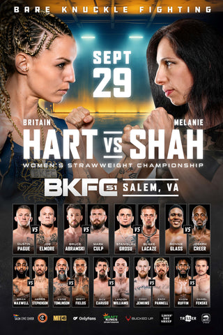 BKFC 51 Autographed Fight Poster