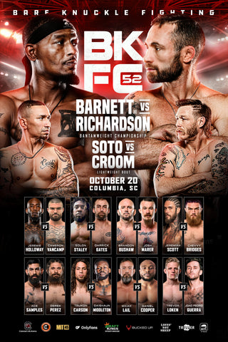 BKFC 52 Autographed Fight Poster