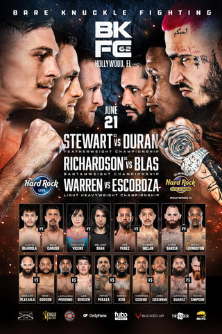 BKFC 62 Autographed Fight Poster