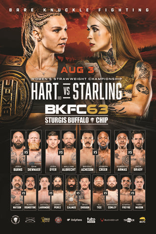 BKFC 63 Autographed Fight Poster