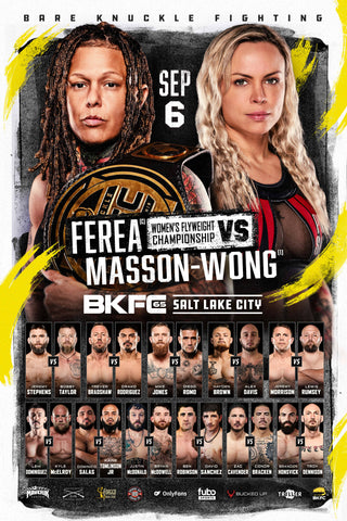 BKFC 65 Autographed Fight Poster