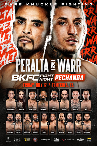 BKFC Fight Night Pechanga  Autographed Fight Poster