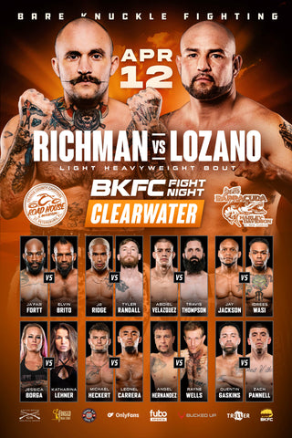 BKFC Fight Night Clearwater  Autographed Fight Poster