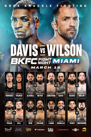 BKFC Fight Night Miami Autographed Fight Poster