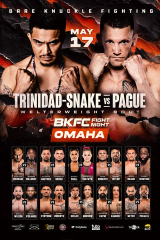 BKFC Fight Night Omaha 2  Autographed Fight Poster