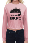 BKFC Logo 2  Ladies Long-Sleeve Cropped Boyfriend T-Shirt