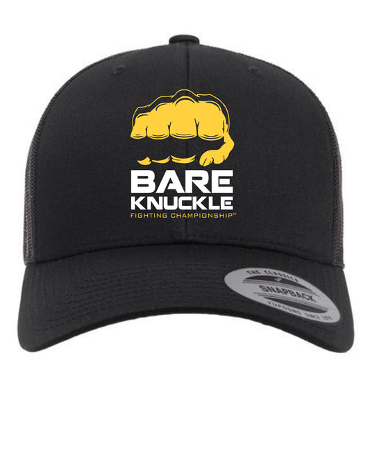 BKFC Black/Yellow Flat Brim Hat