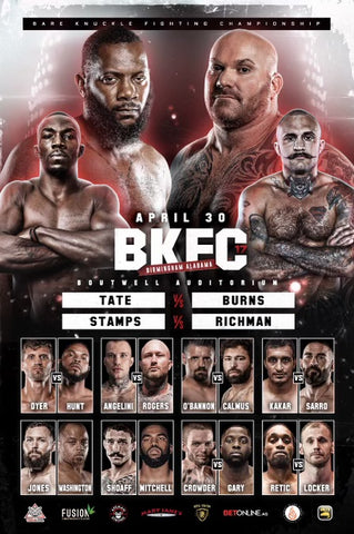 BKFC 17 Autographed Fight Poster