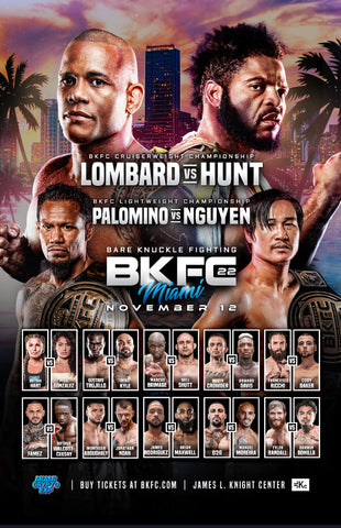 BKFC 22 Autographed Fight Poster