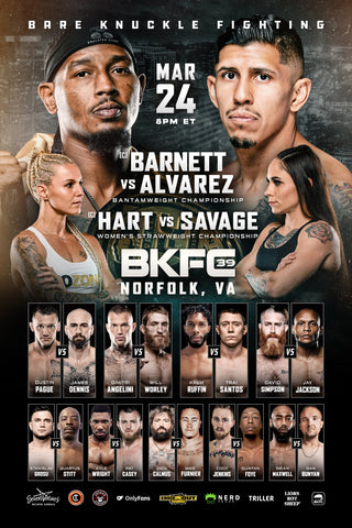 BKFC 39 Autographed Fight Poster