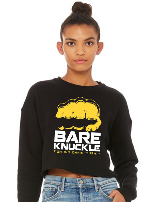 BKFC Logo Women's Crop Fleece Crew