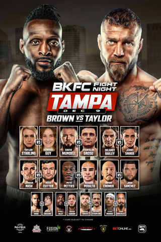 Bare Knuckle Fight Night Tampa Autographed Fight Poster
