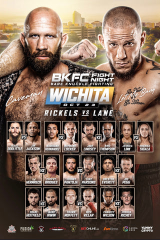 Bare Knuckle Fight Night Wichita Autographed Fight Poster