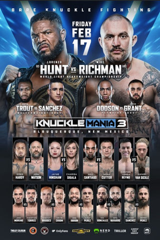KnuckleMania 3 Autographed Fight Poster