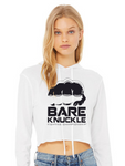 BKFC Logo Cropped Ladies Long Sleeve Hoodie T-Shirt