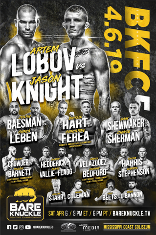 BKFC 5 Autographed Fight Poster
