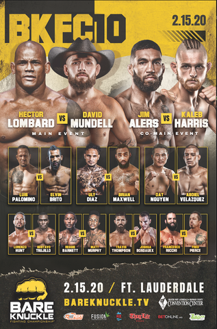 BKFC 10 Autographed Fight Poster